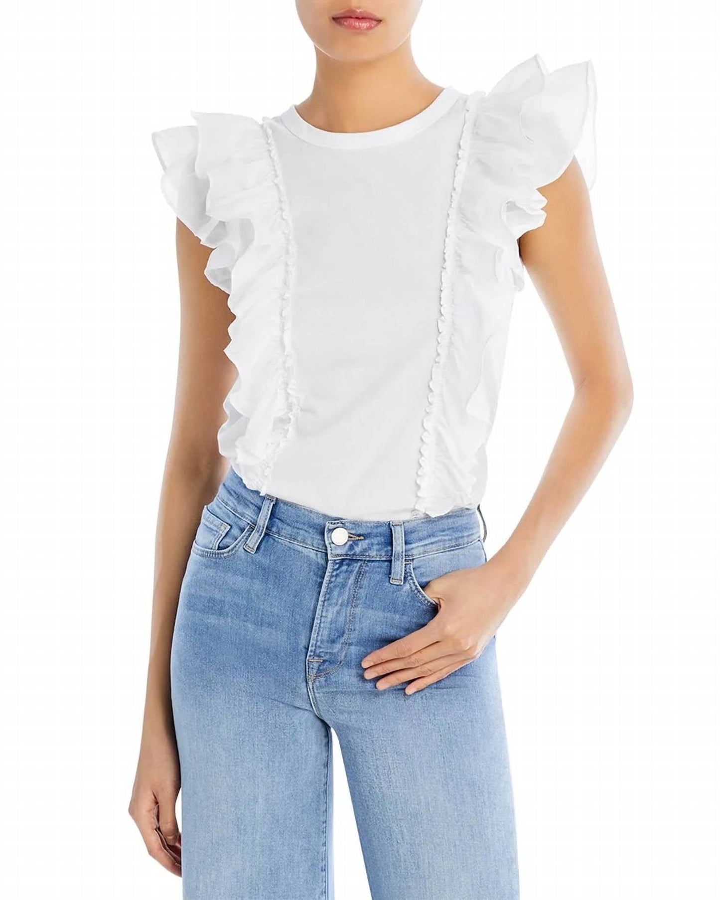 Veronica Beard - Bardot Ruffle T-Shirt