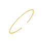 14k Yellow Gold High Polish Bead Cuff Bangle (2mm)