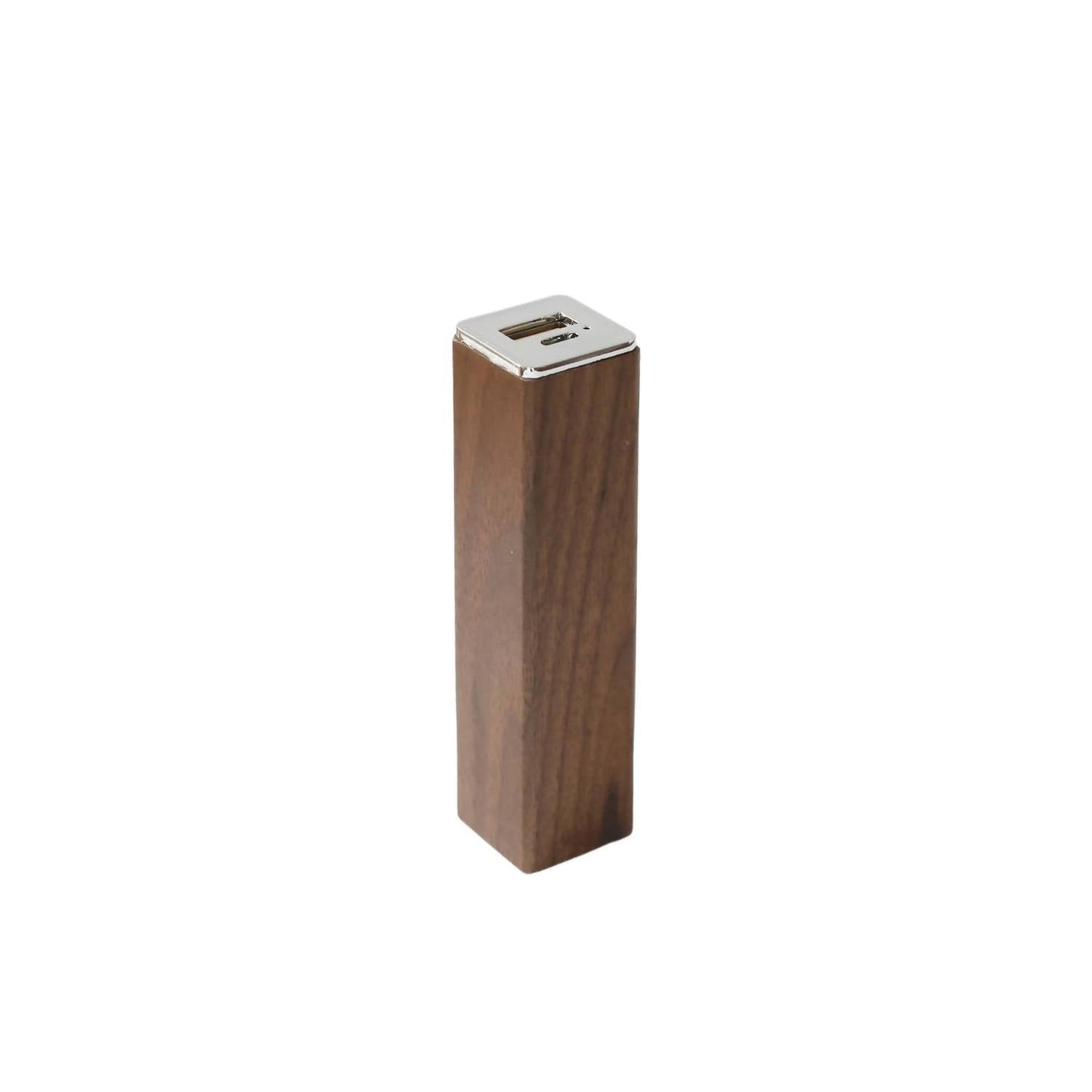 Creative Gifts International - Square Tube Walnut Power Bank Charger