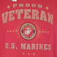 United States Marines Corps USMC Proud Veteran Military Red Tshirt Tee
