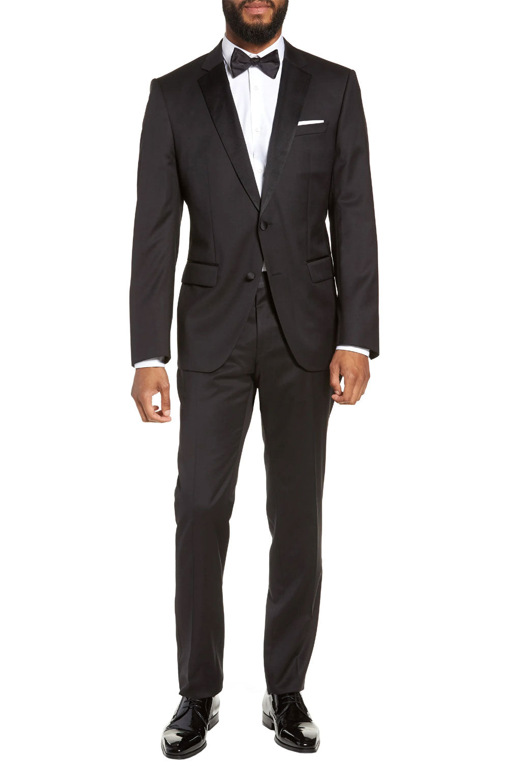 Hugo Boss Men's Halven Gentry Slim Fit Tuxedo Black Size 40