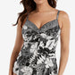 Miraclesuit Women's Castaway Love Knot Tankini Top Swimsuit Black Size 14