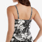 Miraclesuit Women's Castaway Love Knot Tankini Top Swimsuit Black Size 14