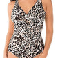 Miraclesuit Women's Sublime Feline Oceanus Allover Slimming One Piece Swimsuit Brown Size 18