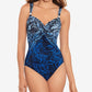 Miraclesuit Women's  Boa Blues Peregrina One-Piece Swimsuit Blue Size 8