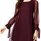 Taylor Women's Velvet Dot Shift Dress Red Size 14