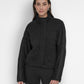 DKNY Womens Quilted Zip Front Stand Collar Jacket Black