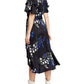 DKNY Women's Belted Midi Wrap Dress Black Size 2