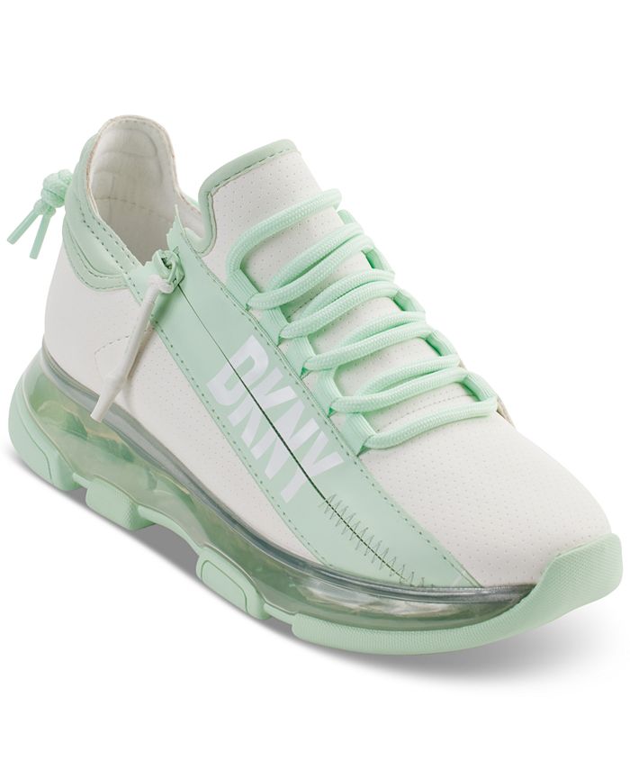 DKNY Women's Tokyo Lace Up Zip Sneakers Green Size 9