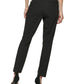 DKNY Women's Mid Rise Extended Tab Straight Leg Pants Black Size 12