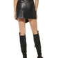 DKNY Women's Faux Leather Mini Skirt Black Size 4