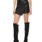 DKNY Women's Faux Leather Mini Skirt Black Size 4