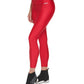 DKNY Women's High Shine 7/8 Leggings Red Size X-Large