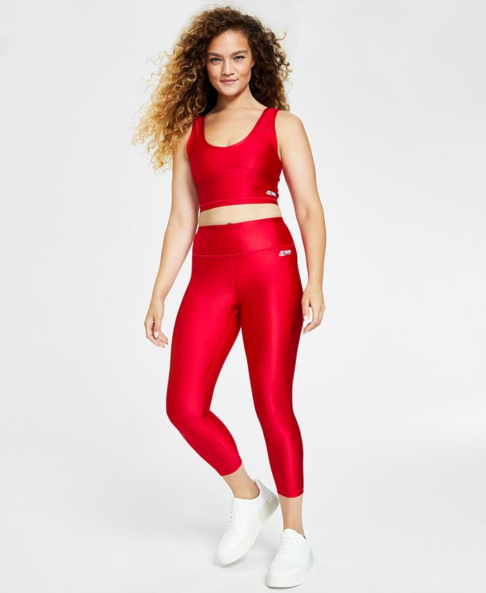 DKNY Sport Women's High Shine Sports Bra Red Size M