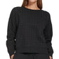 DKNY Women's Active Embellished Dropped Shoulder Top Black Size Small