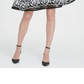 DKNY Women's Embroide Mesh Fit & Flare Dress Black Size 16