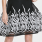DKNY Women's Embroide Mesh Fit & Flare Dress Black Size 16