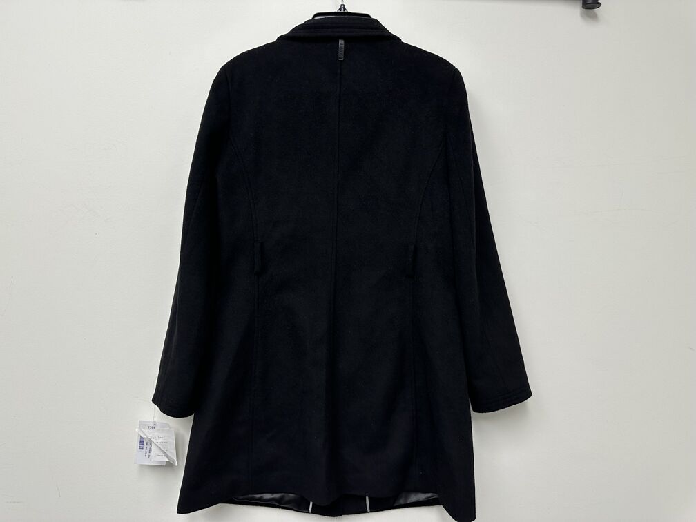 Dkny Women's Stand-Collar Button-Front Belted Coat Black Size M