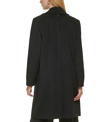 DKNY महिला वॉकर कोट काला, मीडियम साइज़