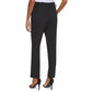 DKNY Women's High Rise Snap Button Paperbag Waist Pants Black Size 12