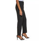 DKNY Women's High Rise Snap Button Paperbag Waist Pants Black Size 12