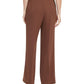 DKNY Women's High Rise Wide Leg Side Zip Pants Brown Size 14 Petite