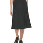 DKNY Women's Faux Suede Pleated Skirt Black Size Large