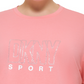 DKNY Women's Cotton Embellished Logo T-Shirt Pink Size 3X