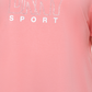 DKNY Women's Cotton Embellished Logo T-Shirt Pink Size 3X