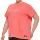 DKNY Women's Cotton Embellished Logo T Shirt Red Size 1X