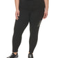 DKNY Women's Embellished Logo Leggings Black Size 2X