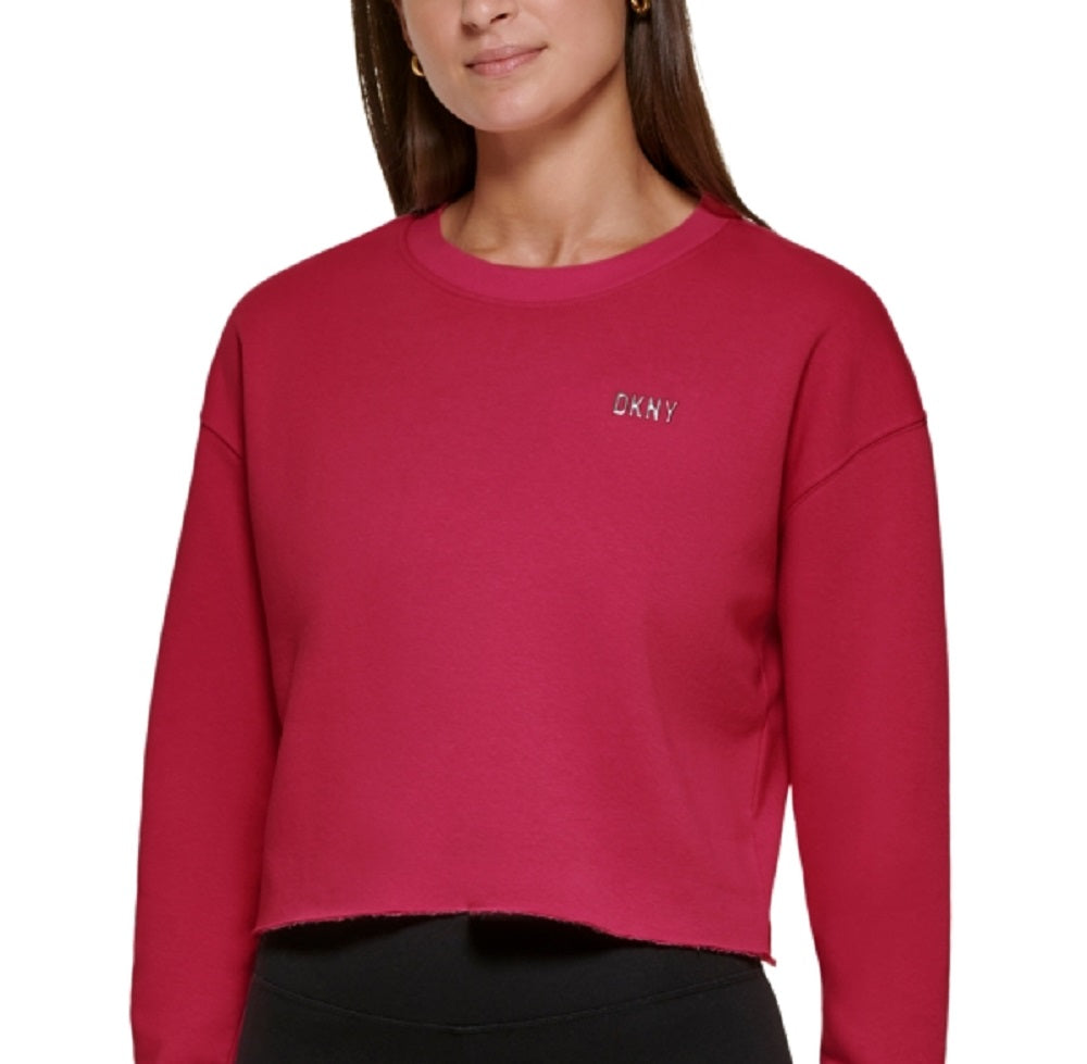 DKNY Women's Cropped Pullover Red Size Medium