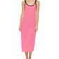 Dkny Women's Double Strap Dress Cover Up Swimsuit Pink Size Large