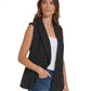 DKNY Women's Sleeveless Double Breasted Vest Black Size 6