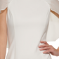DKNY Women's Solid Capelet Dress White Size 16