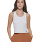 DKNY Women's Ribbed Tank Top White Size Small