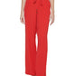 DKNY Women's Drawstring Wide Leg Pants Red Size X-Large