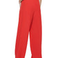 DKNY Women's Drawstring Wide Leg Pants Red Size X-Large