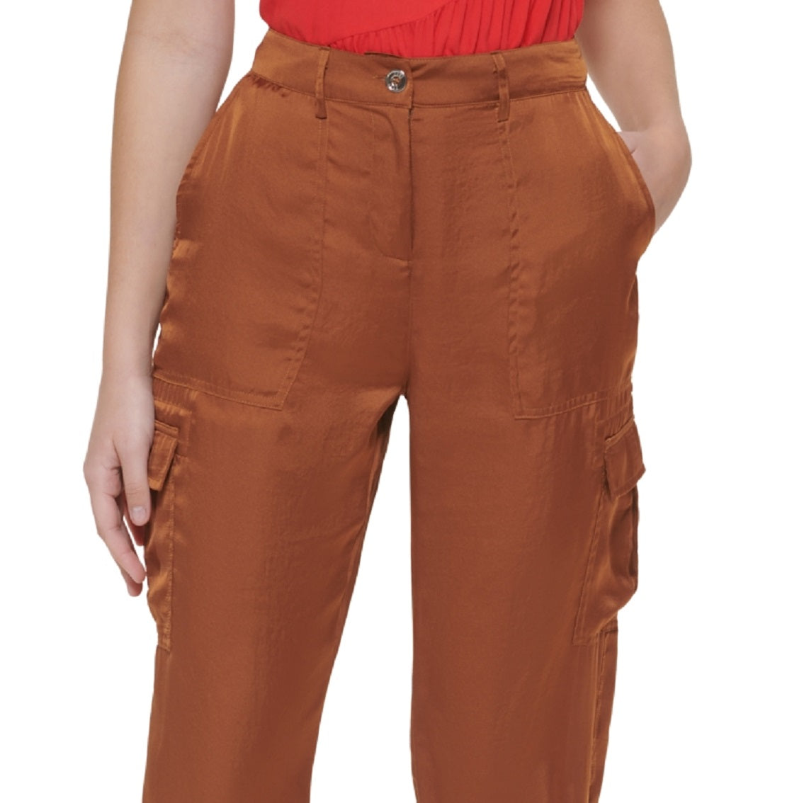 DKNY Women's Cargo Pants Brown Size 10