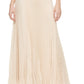 DKNY Women's Embellished Top Pleated Gown Brown Size 10