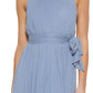 DKNY Women's Embellished Halter Gown Blue Size 4