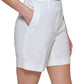 DKNY Women's Seersucker Shorts White Size 16