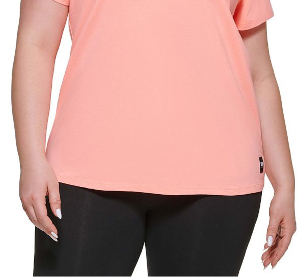 DKNY महिला V नेक टी गुलाबी साइज़ 3X