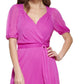 DKNY Women's Gathered Calf Midi Dress Pink Size 4