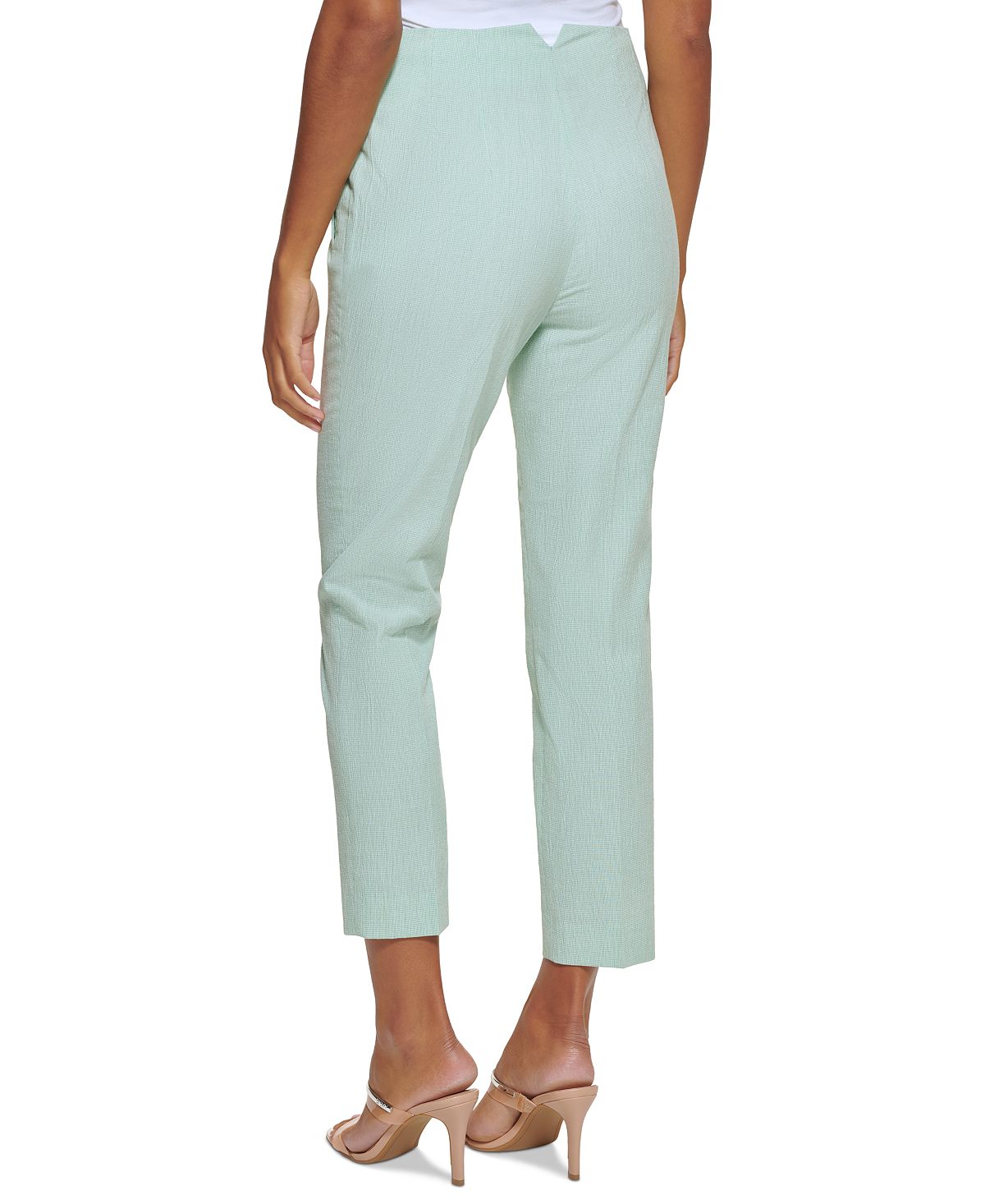DKNY Women's High Waisted Flat Front Pants Green Size 16
