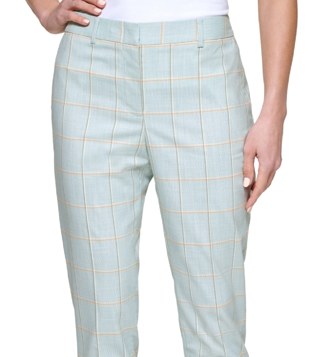 DKNY Women's Essex Ankle Pants Green Size 10