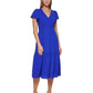 DKNY Women's Tiered Midi Dress Purple Size 12Petite
