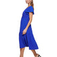 DKNY Women's Tiered Midi Dress Purple Size 12Petite
