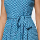 DKNY Women's Halter Border Print Midi Dress Blue Size 14