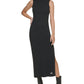 DKNY Women's Sleeveless Mock Neck Dress Black Size Medium